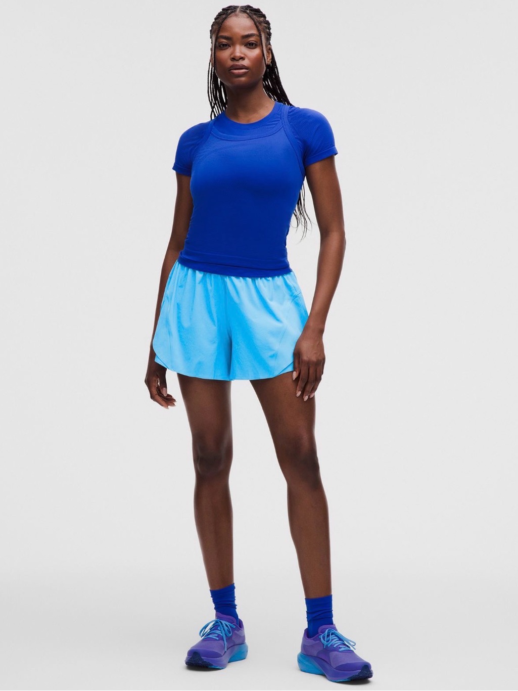 Lululemon Shake It Out High Rise Shorts 4” Size Xs Ocean Wave